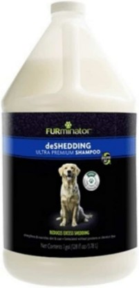 Picture of FURminator deShedding Ultra Premium Shampoo with Pump, 1 Allon, Shampoo for Dogs Helps Reduce Excess Shedding