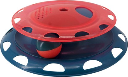 Picture of Catstages Catnip Chase Interactive Ball Track Cat Toy, Red and Blue