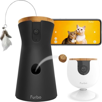 Picture of Furbo 360° Cat Camera + Mini [New Subscription Required at Setup] 2-Camera Bundle Nanny Subscription: Cat Safety & Home Security Alerts, Pet Camera with Speaker, Phone App & Night Vision