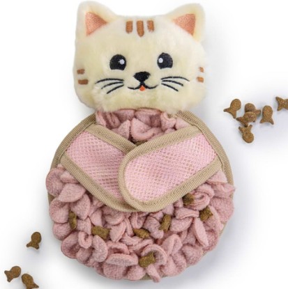 Picture of Catstages Snuffle Mat Interactive Treat Dispenser Cat Toy, 8.7" x 5.9" | Supports Hunting & Foraging Enrichment, Simply Add Treats, Dental Mesh Helps Keep Teeth Clean, Non-Slip Base, Cats & Kittens