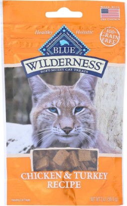Picture of Blue Buffalo Wilderness Soft-Moist Cat Treats, Chicken & Turkey, 100% Grain Free, Corn Free, Wheat Free, Soy Free, 2 Ounce (Pack of 12)