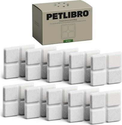 Picture of PETLIBRO Pet Food Desiccant Bag, 10 Packs Bulk Replacement, Large Capacity Pack for Multi-Cat Households, Compatible with Automatic Cat Feeder Model PLAF005, PLAF006, PLAF103, PLAF203, PLAF301