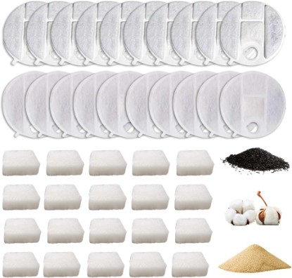 Picture of PLWF008 Dog Water Filter,40 Pack Replacement Filters Compatible with PETLIBRO Capsule 2.1Gal/8L Dog Fountain Water Dispensers(20 Active Carbon Filter+20 Pre-filter Sponge)