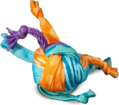 Picture of Catstages Catnip Tons of Tails – Interactive Catnip Dental Chew Toy for Cats with Rope, Ribbon & Cotton for Batting, Chasing & Chewing