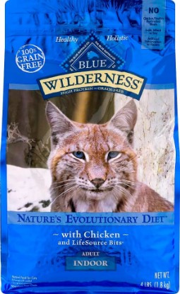 Picture of Blue Buffalo Wilderness Natural High-Protein Grain-Free Chicken Dry Cat Food, 4 lbs.