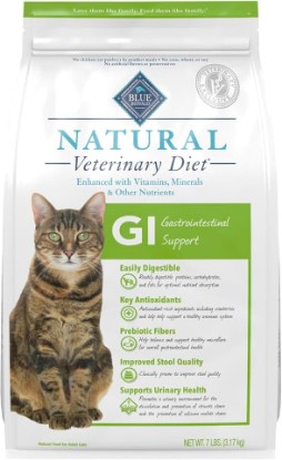 Picture of Blue Buffalo Natural Veterinary Diet GI Gastrointestinal Support Dry Cat Food, Chicken 7-lb bag