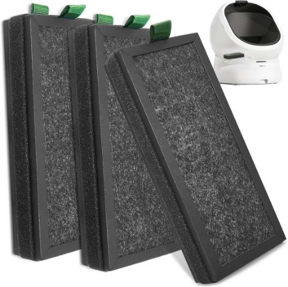 Picture of 3 Pack Replacement Activated Carbon Filter Compatible with PETLIBRO Luma Automatic Self Cleaning Litter Box