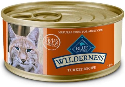 Picture of Blue Buffalo Wilderness Turkey High-Protein Adult Cat Wet Food, 5.5 oz., Case of 24