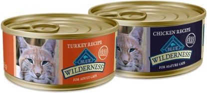Picture of Blue Buffalo Wilderness High Protein Grain Free Senior Wet Cat Bundle, Chicken & Turkey
