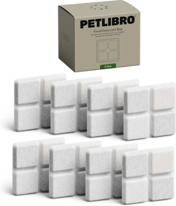 Picture of PETLIBRO Pet Food Desiccant Bag, 8 Packs Replacement Desiccant Bags for Cat & Dog Food, Keep Food Dry and Fresh, Compatible with Automatic Cat Feeders PLAF005, PLAF006, PLAF103, PLAF203, PLAF301
