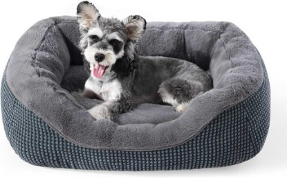 Picture of INVENHO Small Dog Bed for Small Dogs, Cat Beds for Indoor Cats Washable, Orthopedic Dog Bed, Warming Soft Calming Sleeping Puppy Bed Durable Pet Bed with Anti-Slip Bottom S(20"x19"x6")