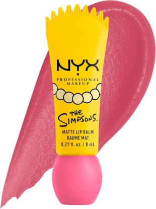 Picture of NYX PROFESSIONAL MAKEUP Simpson Smushy Matte Lip Balm, Buildable and Blurring Lip Makeup, The Simpsons Collaboration, Vegan & Cruelty-Free - Smarty Pink (Pink)