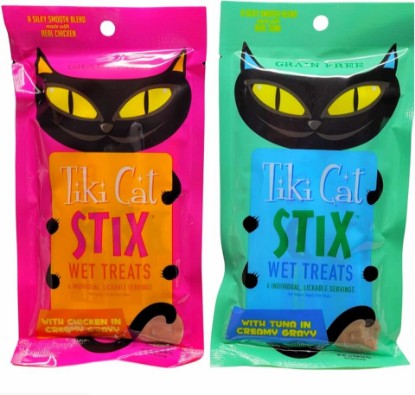 Picture of Tiki Cat Stix 6ct Single Serve Pouches - Tuna Mousse and Chicken Mousse (2 Pack)