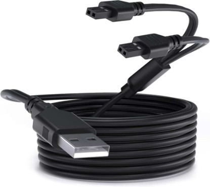 Picture of vhbw USB Charger Cable Compatible with PetSafe PAC00-16357 Dog Trainers | Fits select PetSafe 100-900 yard trainer collars and transmitters; 4.92 ft USB cable only