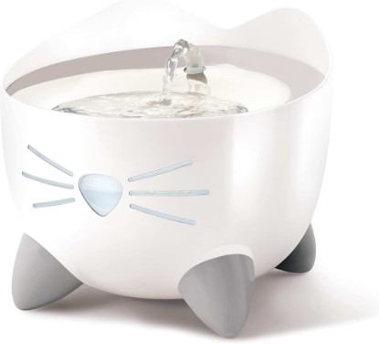 Picture of Catit PIXI Drinking Fountain, Stainless Steel | Cat Water Fountain with Triple Filter and Ergonomic Drinking Options