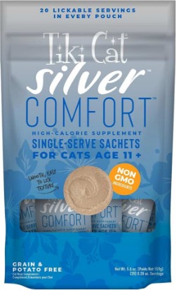 Picture of Tiki Cat Silverâ„¢ Comfort Chicken & Chicken Liver Recipe 5.6 oz. (20/.28oz) (20 Sachets)