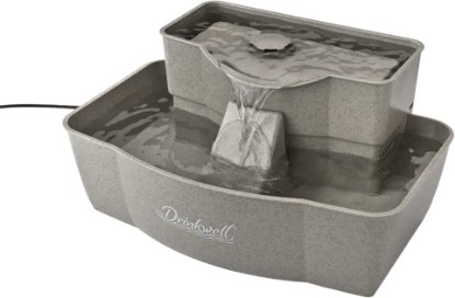 Picture of PetSafe Drinkwell Multi-Tier Pet Fountain, Cats & Dogs, Large | 100 oz Capacity, 2 Drinking Heights, Great for Senior/Arthritic Pets, Top-Rack Dishwasher Safe