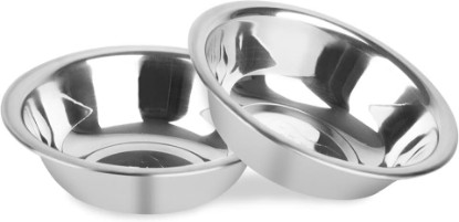 Picture of ZUFECY 2-Pack Cat Bowls, 5.5'' Stainless Steel Cat Bowl, Pet Food & Water Dishes, Non-Tip and Easy Clean Kitten Bowls for Small Cats, Indoor/Outdoor Use