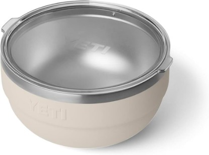 Picture of YETI Rambler Bowl, Vacuum Insulated, Stackable and Nestable Stainless Steel Bowl with Lid, 2 Quart, Cape Taupe