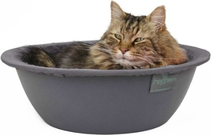Picture of Hepper Cat Nest - Washable Cat Bed with Fleece Liner - Gray/Gray