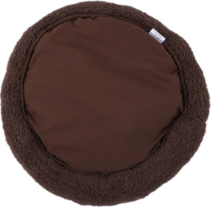 Picture of Acouto Soft Breathable Brown Round Bed Cushion for Cats and Dogs Improved Sleep for Pet P S Bed Cushion for Pets (L)