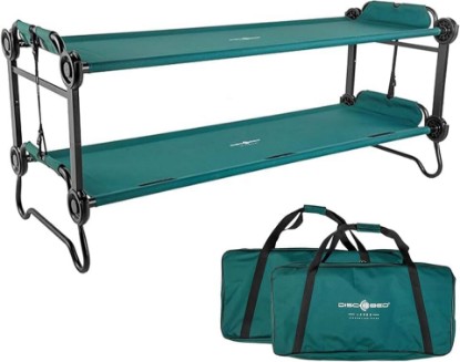 Picture of Disc-O-Bed Portable Cam-O-Bunk Bed Large 2 Adult Sleeping Cot for Camping, Green