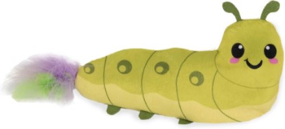 Picture of Catstages Wiggle Worm Interactive Electronic Cat Toy, Touch-Activated Flopping Toy with Feathers for Indoor Cats, Green