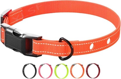 Picture of Dog Nylon Collar Strap with 2 Holes for Electronic Fence Training Barking Collar Receivers-3/4 Inch Replacement Strap-Compatible with Nearly All Brands and Models of Electric Collars