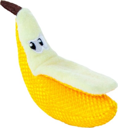 Picture of Catstages Dental Banana Cat Toy with Catnip, Dental Mesh & Crinkle Sound, Interactive Kicker for Indoor Cats & Kittens, 5.3"