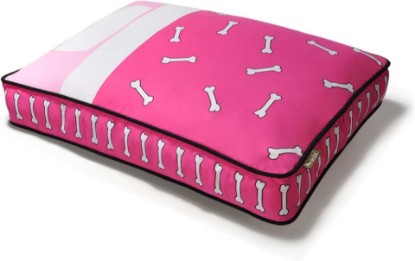 Picture of P.L.A.Y. Rectangular Bed with Eco-Friendly Filler and 100-Percent Cotton Cover, Pink/Tuck Me In