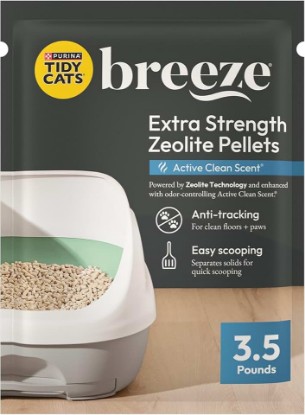 Picture of Purina Tidy Cats Breeze Enhanced Cat Litter Pellets Refill, (6) 3.5 lb Bags | Scented litter pellets, zeolite pellets, anti-tracking and 99.9% dust free, multi cat
