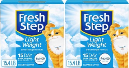 Picture of Fresh Step Clumping Cat Litter, Lightweight, Extreme, Long Lasting Odor Control Kitty Litter with Activated Charcoal, Low Dust Formula, 15.4 lb (Pack of 2)