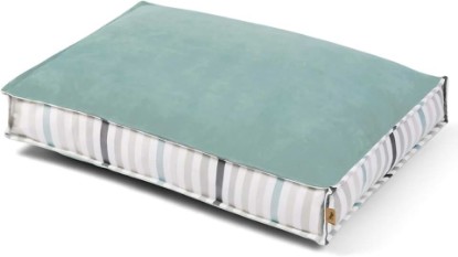 Picture of P.L.A.Y. Boxy Bed: Seaside - Sea Glass, Large - Luxury Pet Bed, Velvet Dog Mat, Removable Reversible Cover, Machine Washable, Eco-Friendly, 42x31x5”
