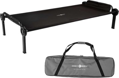 Picture of Disc-O-Bed Trundle Cot for XL or 2XL Bunk System with Zippered Carry Bag for Easy Portability, 300 Lbs. Weight Capacity, Black
