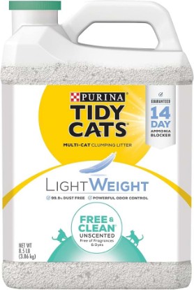 Picture of Purina Tidy Cats Lightweight Free & Clean with Ammonia Blocker Clumping Cat Litter - 8.5 lb. Jugs