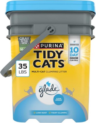 Picture of Purina Tidy Cats Clumping Cat Litter, Glade Clear Springs Multi Cat Litter - 35 Pound (Pack of 1)
