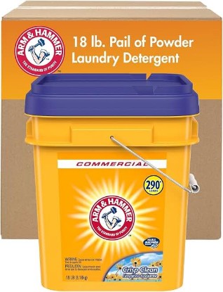 Picture of Arm & Hammer, Professional Powder Laundry Detergent, Crisp Clean, 18lb Pail (Pack of 1) 290 Loads