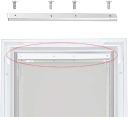 Picture of 1-Pack Medium Aluminum Dog Door Flap Bracket for PetSafe PAC11-11038 | Aluminum alloy mounting bracket; includes mounting screws