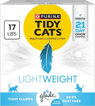 Picture of Purina Tidy Cats LightWeight Glade Clear Springs Litter, 17 lb | Glade Scented, tight clumping and low-dust formula offers 21-day odor control for multi-cat homes