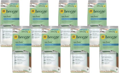 Picture of Tidy Cats Breeze Clean Linen Scented Ion Cat Litter Box Pads Refill Pack - 10 CT (Pack of 8)