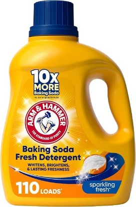 Picture of ARM & HAMMER Baking Soda Fresh Liquid Laundry Detergent | Sparkling Fresh Scent, 110 Loads, 110 Fl Oz