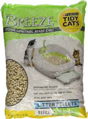 Picture of Tidy Cats Breeze Unscented, Multi Cat, Zeolite Pellet Cat Litter Refill - 7 LB (Pack of 1)