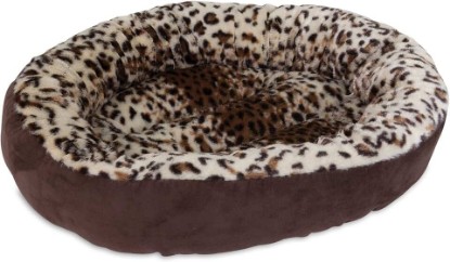 Picture of Petmate Aspen Pet Round Animal Print Pet Bed for Small Dogs and Cats 18-inch by 18-inch, Multi (26736)