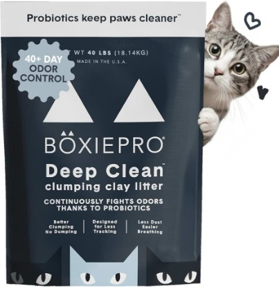 Picture of Boxie Probiotic Clumping Cat Litter 40+ Day Odor Control Dust Free 40 lb