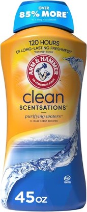 Picture of Arm & Hammer Clean Scentsations Scent Booster, Laundry Purifying, 45 Oz | In-Wash Laundry Fragrance, Lasting Freshness for Clothes and Towels, Laundry Additive