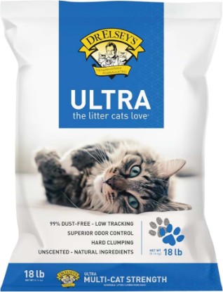 Picture of Dr. Elsey's Ultra Unscented Clumping Clay Cat Litter 18 lb Bag