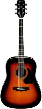 Picture of Ibanez Performance Series PF15 Acoustic Guitar, Rosewood FRETBOARD, Vintage Sunburst HIGH