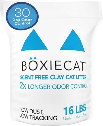 Picture of Boxie Premium Unscented Clumping Cat Litter 30+ Day Odor Control 16 lb