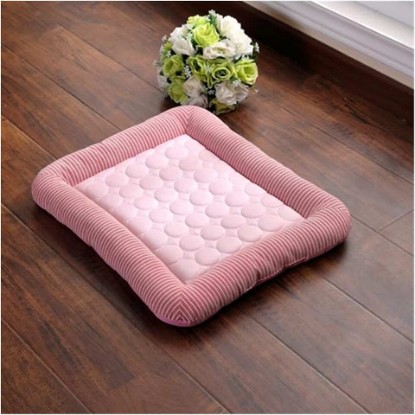 Picture of Dogs and Cats Pet Pad Breathable Anti-slip Spring Summer Pet Dog Bed Puppy Ice Silk Mat Cushion for Car Floor Sofa Cat Dogs Nest Kennel Mattress Pad Pet Bed (Color : Blue net Size : XL 78x62cm)(P