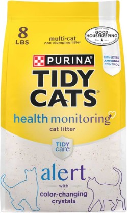 Picture of Purina Tidy Cats Care Alert Health Monitoring Litter, 8 lb | Non-clumping color changing crystal litter with long-lasting ammonia odor control